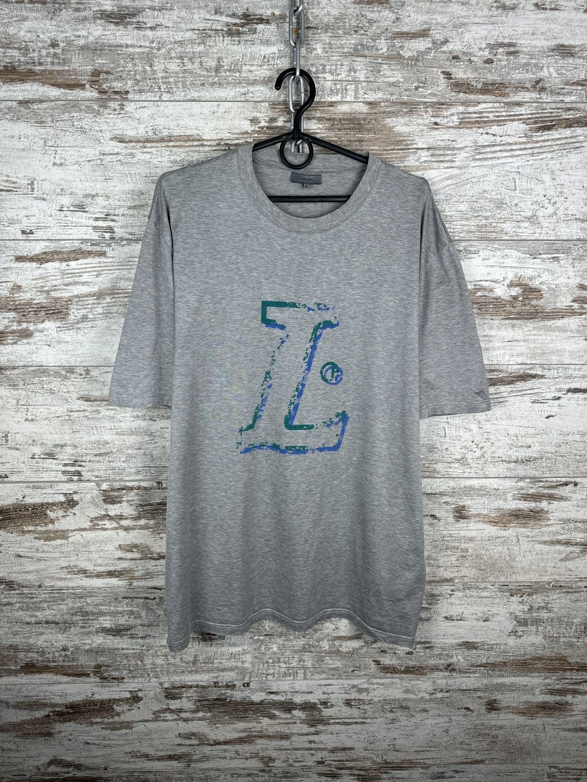 Lanvin Mens Lanvin T-shirt big logo tee luxury Size US L / EU 52-54 / 3 - 2 Thumbnail