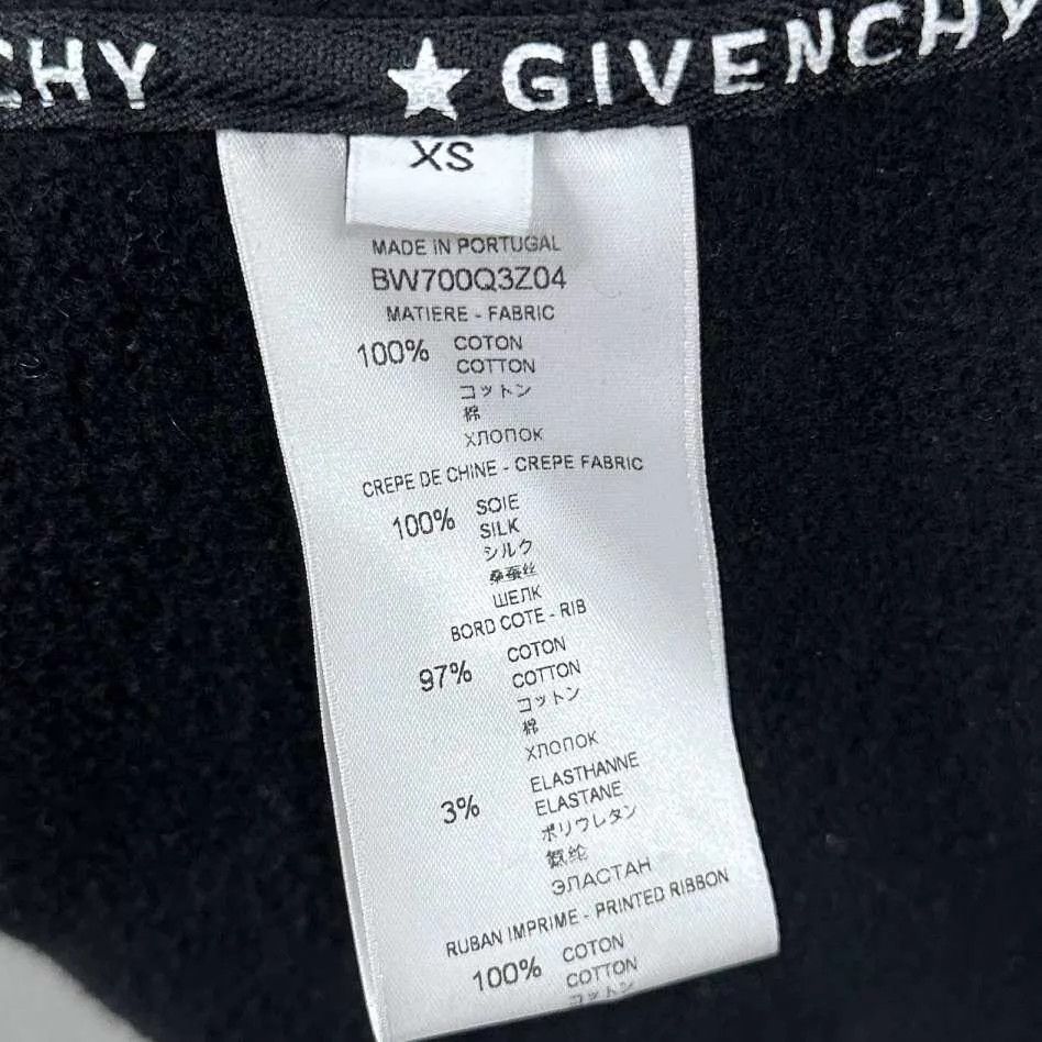 Givenchy GIVENCHY black logo letter print hoodie XS Size US XS / EU 42 / 0 - 3 Thumbnail