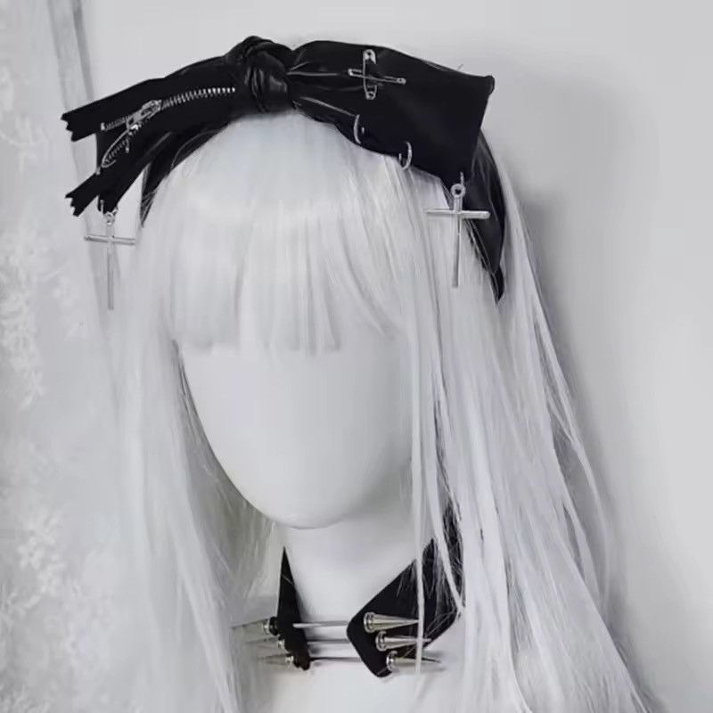 Other Y2K Gothic Punk Bow Headband / Harajuku Hair Accessory Size ONE SIZE - 3 Thumbnail