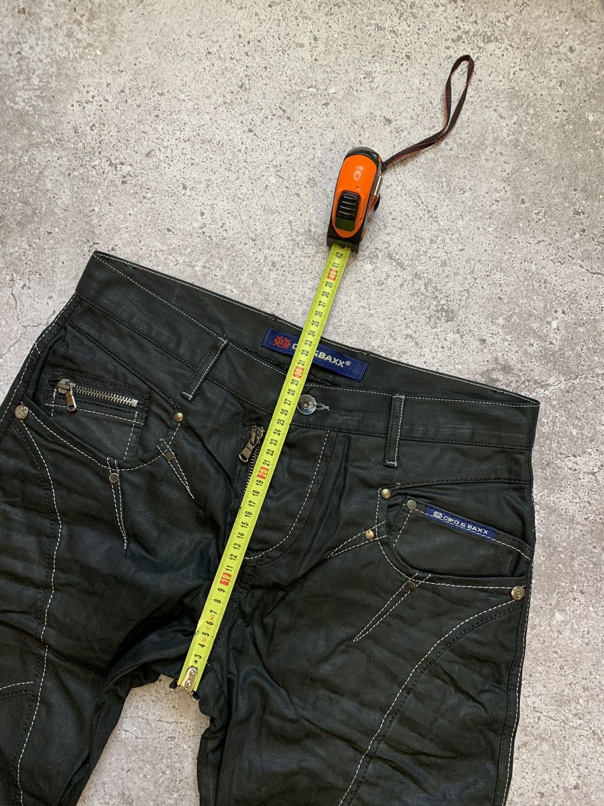 Designer × Japanese Brand RARE🔥CIPO&BAXX🔥 White thread Y2K Jeans Bootcut Size US 34 / EU 50 - 10 Thumbnail