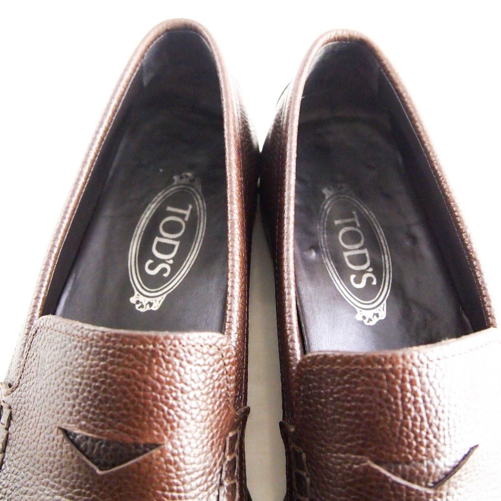Tod's TOD's Penny Loafers Brown Scotch Grain Leather US 11 E EU 44 Size US 11 / EU 44 - 4 Thumbnail