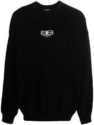image of Balenciaga Logo Jumper in Black, Men's (Size Large)
