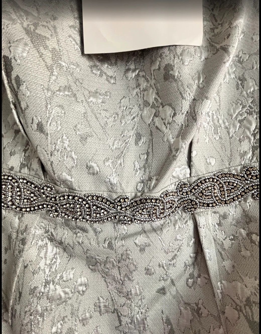 Other Carmen Marc Valvo Silver Cocktail Dress - NWT SZ 6 Size M / US 6-8 / IT 42-44 - 3 Thumbnail