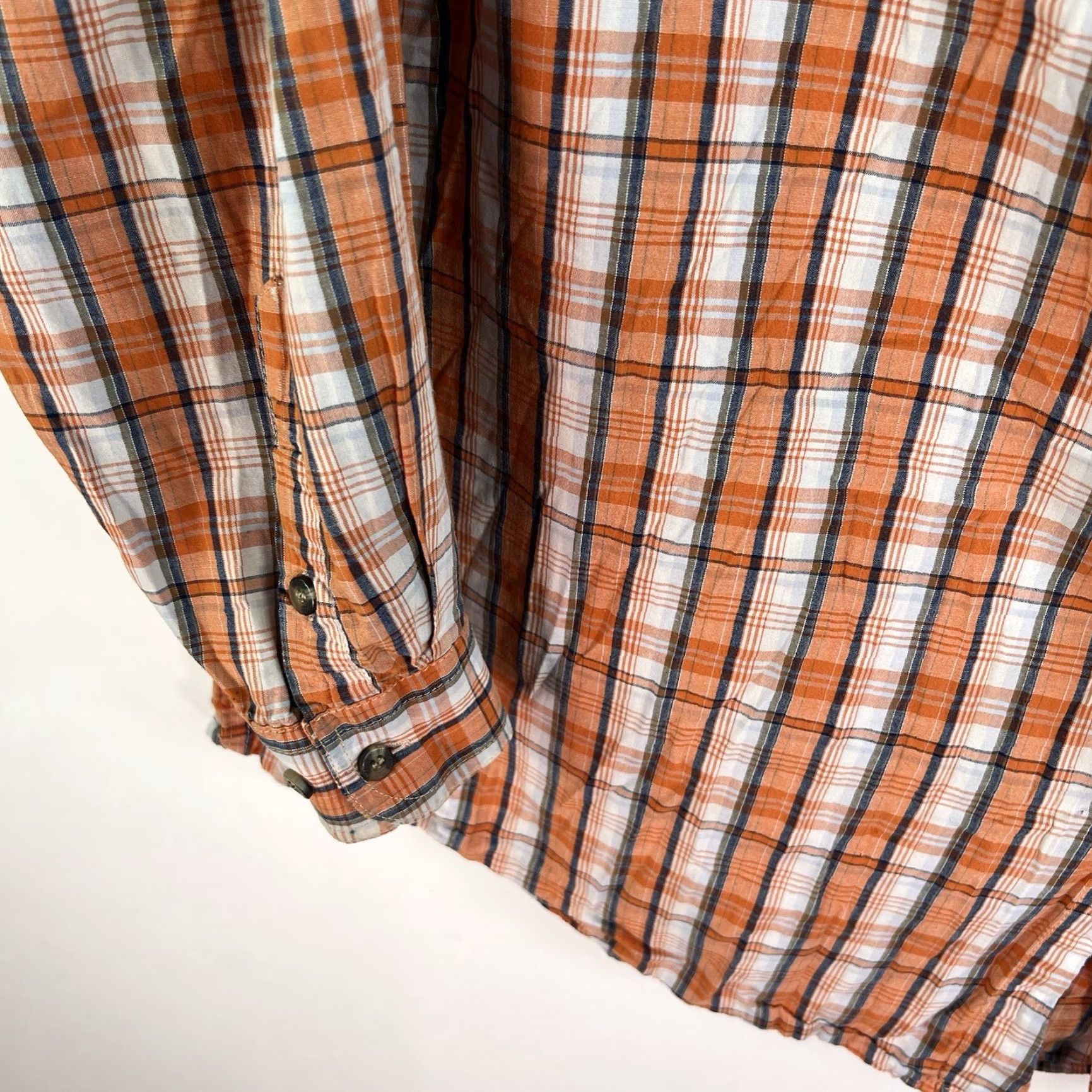 Roper VINTAGE Roper Western Plaid Button-Down Shirt Mens 2XL Long Sleeve Orange Casual Western Theme Size US XXL / EU 58 / 5 - 4 Thumbnail