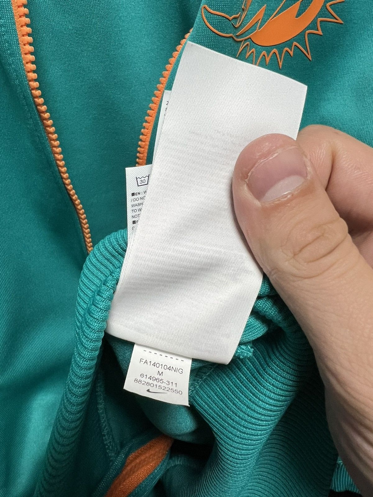 Nike Nike NFL Miami Dolphins Team Track Jacket Size M Size US M / EU 48-50 / 2 - 7 Thumbnail