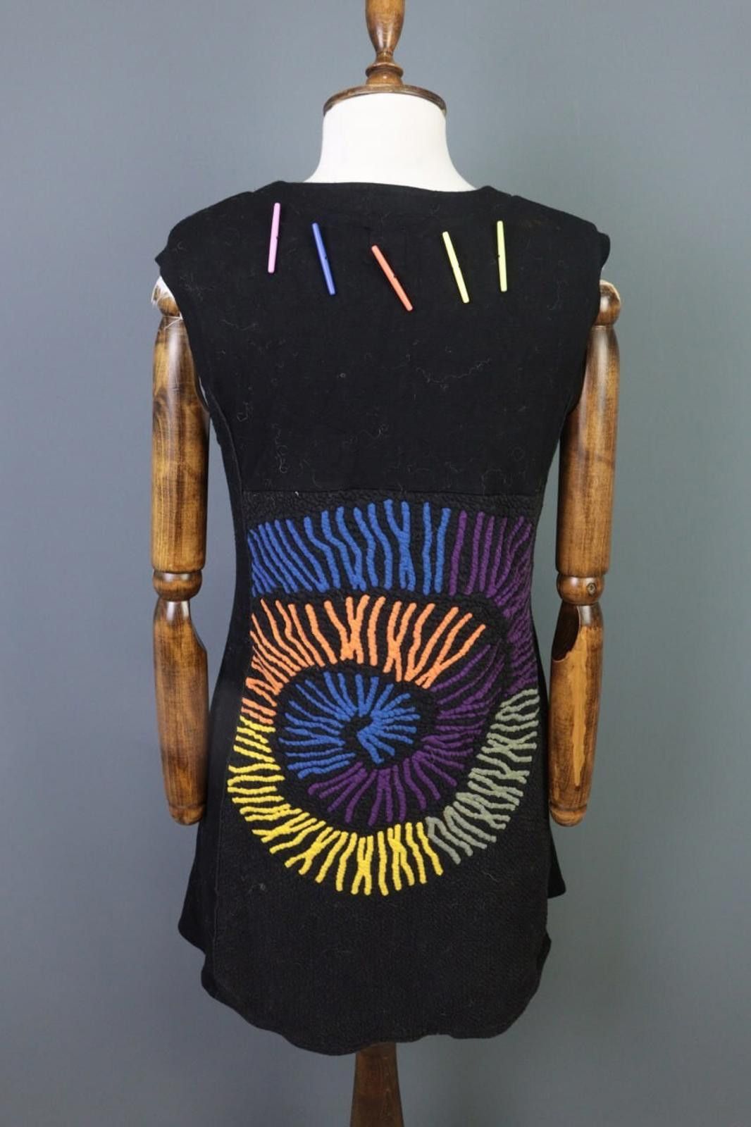 Designer Aventures des Toiles Black A-Line Mini Dress Size 42 Size M / US 6-8 / IT 42-44 - 8 Thumbnail