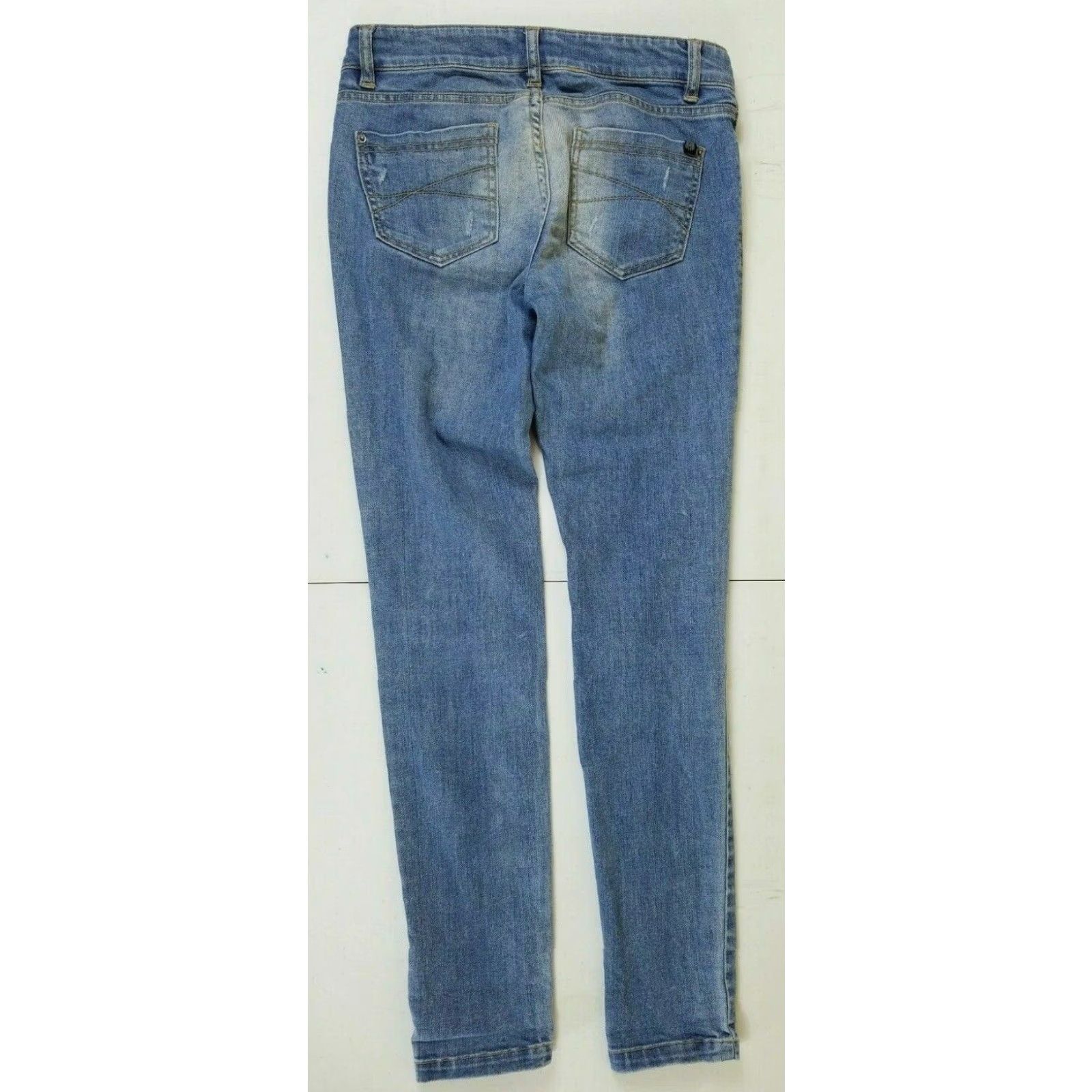 Vintage BLACK HEARTS BRIGADE Womens Jeans Size 25 Distressed Blue 29" Inseam 7.5" Rise Very Good Condition Size 42" / US 20 - 8 Thumbnail