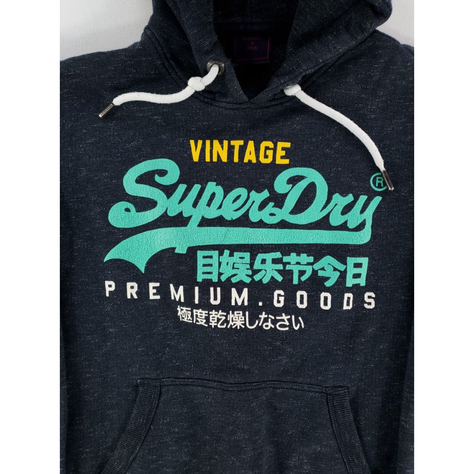Superdry Superdry Hoodie Sweatshirt Gray Mens S Drawstring Spellout Big Center Logo Hoodie Size US S / EU 44-46 / 1 - 2 Thumbnail