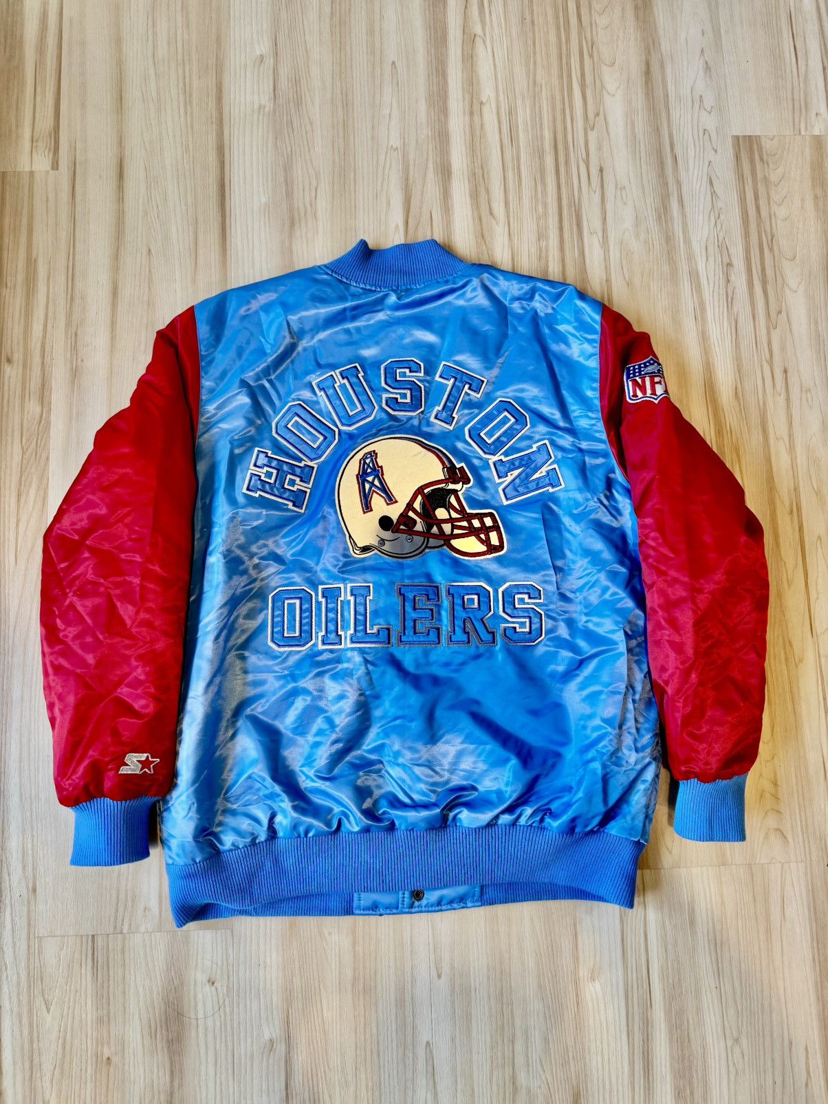 Starter Starter Houston Oilers Satin Varsity Jacket (Large) Size US L / EU 52-54 / 3 - 2 Thumbnail