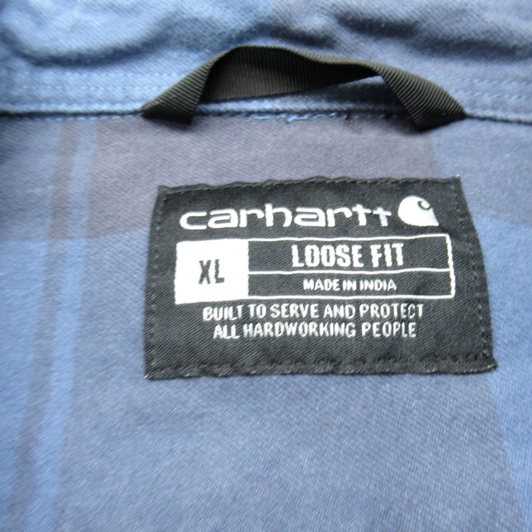 Carhartt VINTAGE? No. Carhartt Flannel Shirt XL Blue Plaid Button-Down Long Sleeve Workwear Casual Outdoors Men Size US XL / EU 56 / 4 - 4 Thumbnail