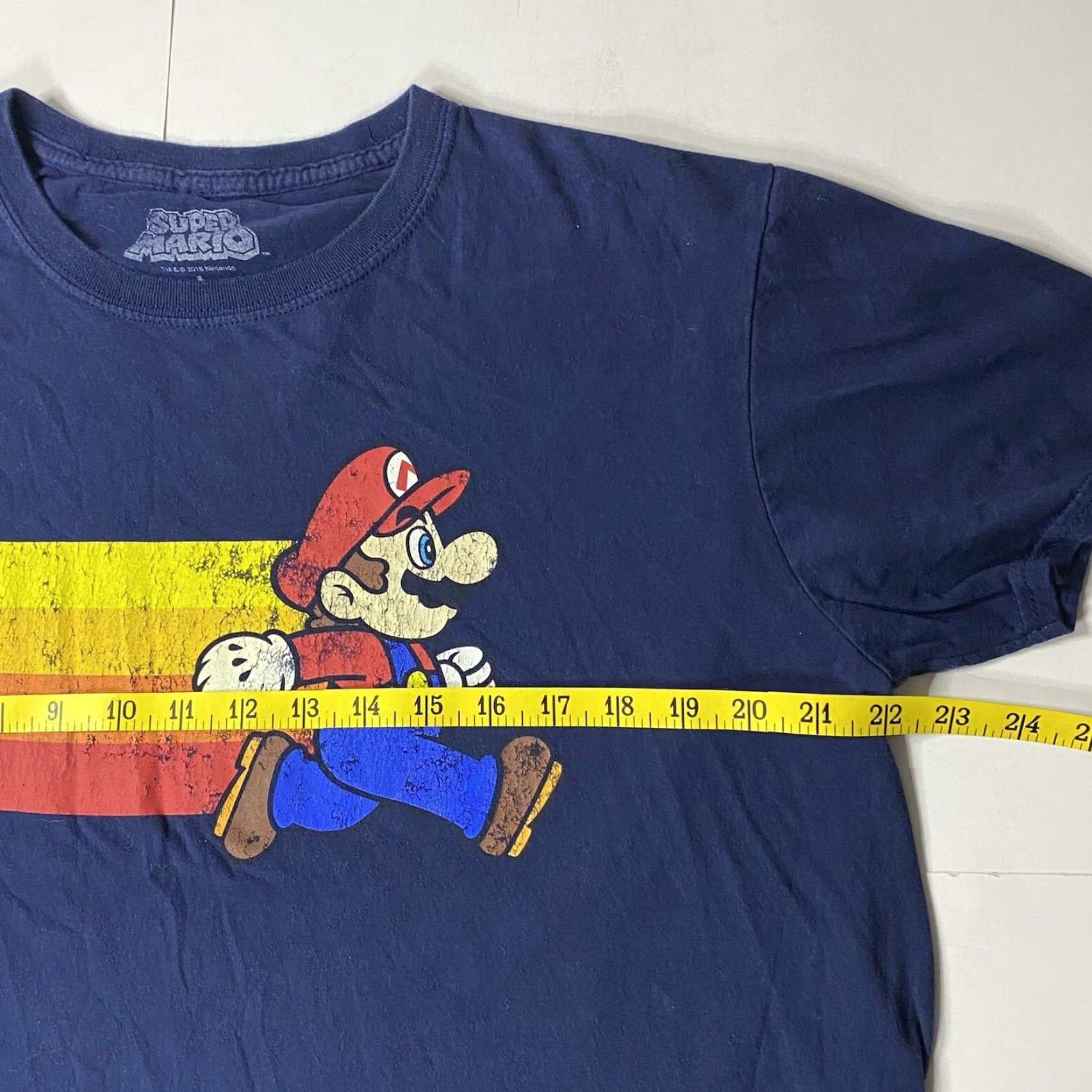 Nintendo Nintendo Super Mario Shirt Mens Adult Large Blue Graphic Crew Neck Logo T-Shirt Gaming Retro Size US L / EU 52-54 / 3 - 4 Thumbnail