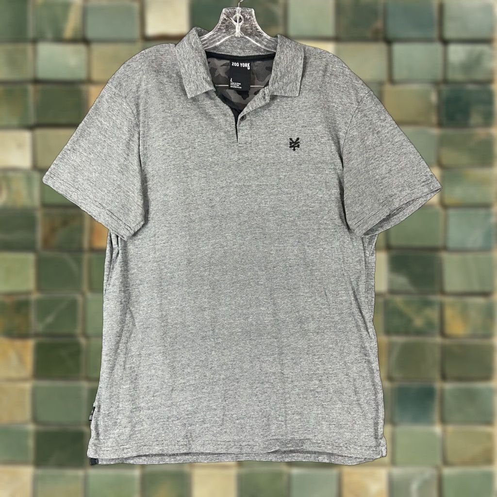 Zoo York Zoo York Striped Polo Shirt Gray Adult Large Mens Size US L / EU 52-54 / 3 - 1 Thumbnail