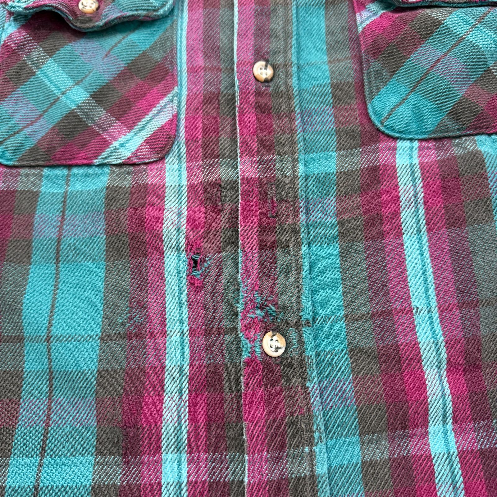 Vintage Vintage Five Brother Flannel Shirt Mens XL Plaid 90s Size US XL / EU 56 / 4 - 4 Thumbnail