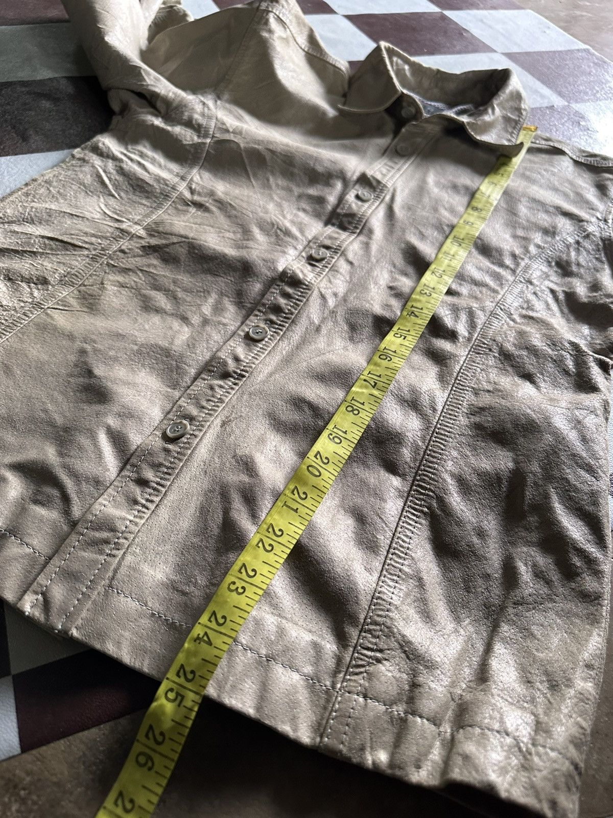 Yohji Yamamoto 🔥Archived🔥Yohji Yamamoto signature pigskin shirts Size L / US 10 / IT 46 - 8 Thumbnail