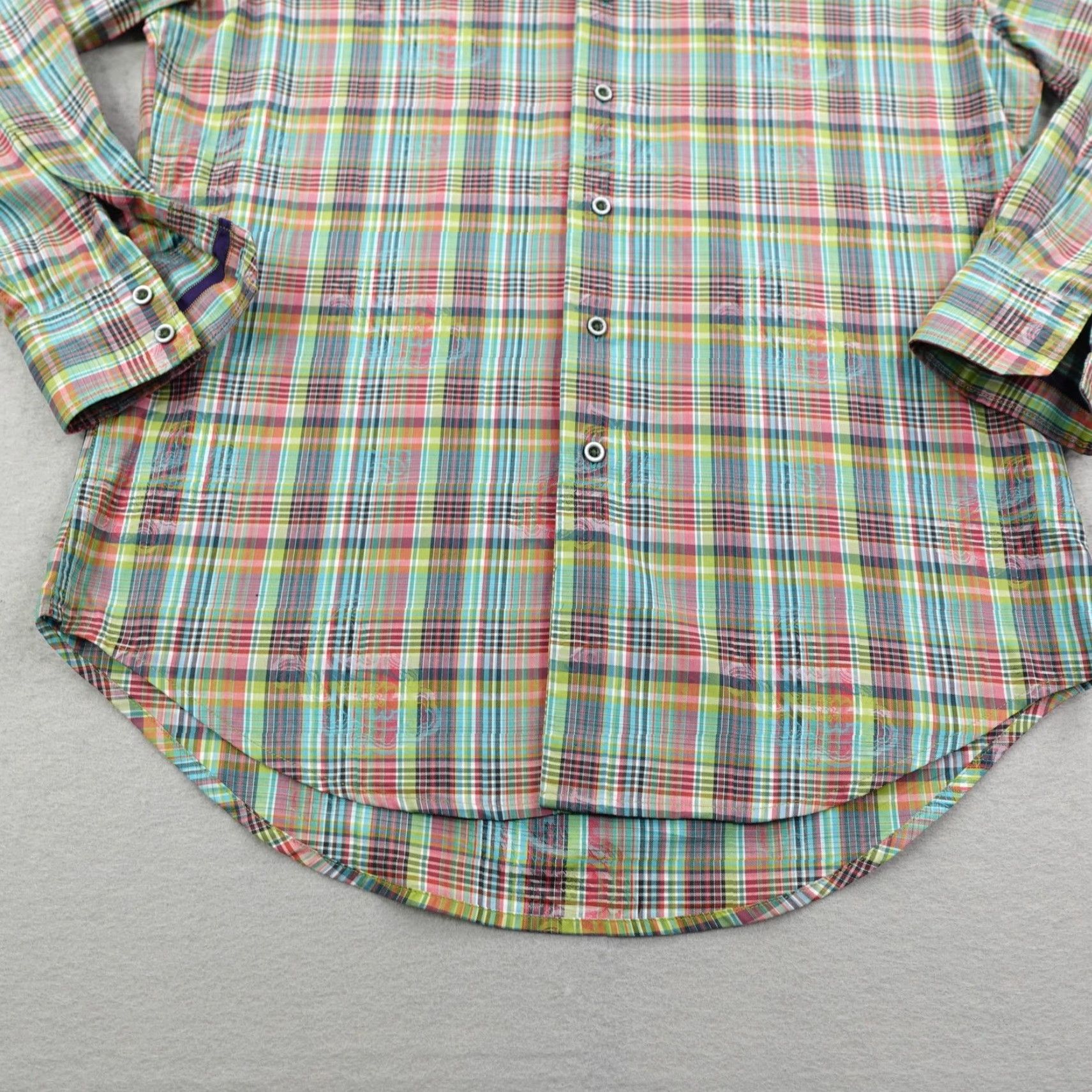 Robert Graham Robert Graham Shirt Men Medium Blue Pink Green Plaid Colorful Button Up Classic Size US M / EU 48-50 / 2 - 3 Thumbnail
