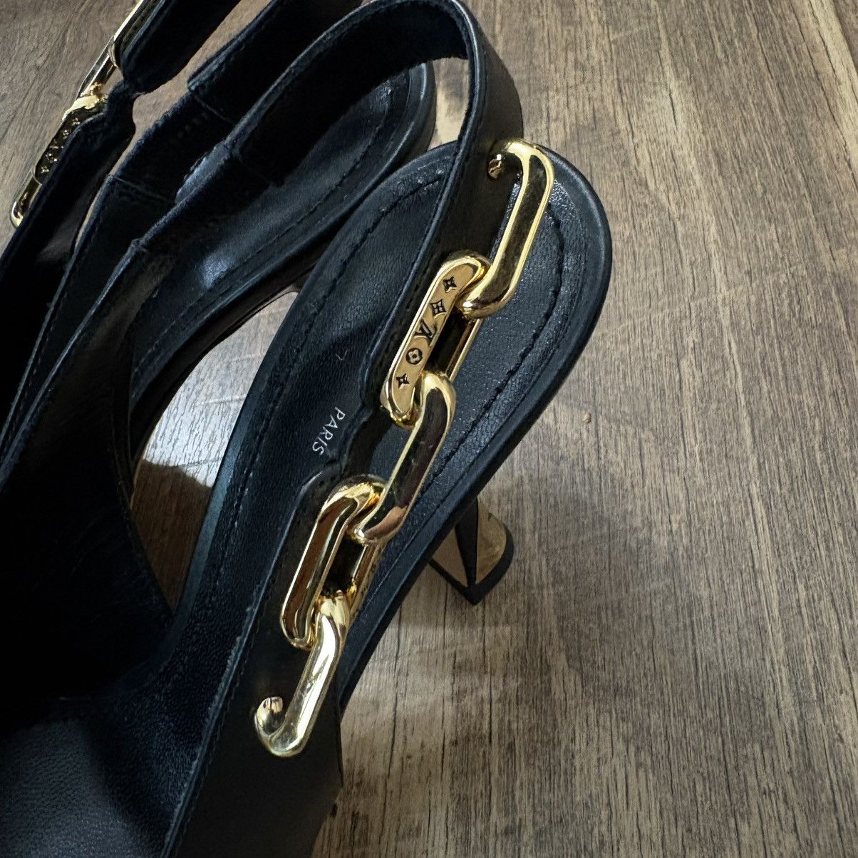 Louis Vuitton Louis Vuitton Leather Slingback Pumps Size US 7 / IT 37 - 7 Thumbnail