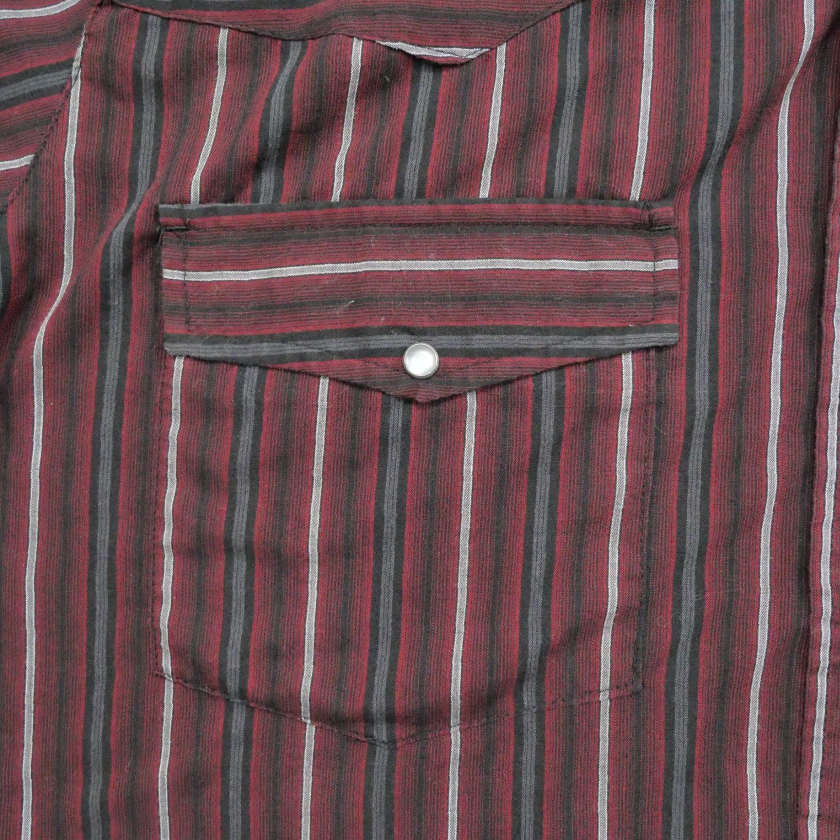 Vintage VINTAGE Bit & Bridle Shirt Mens L Red Maroon Pearl Snap Long Sleeve Western Country Size US L / EU 52-54 / 3 - 3 Thumbnail