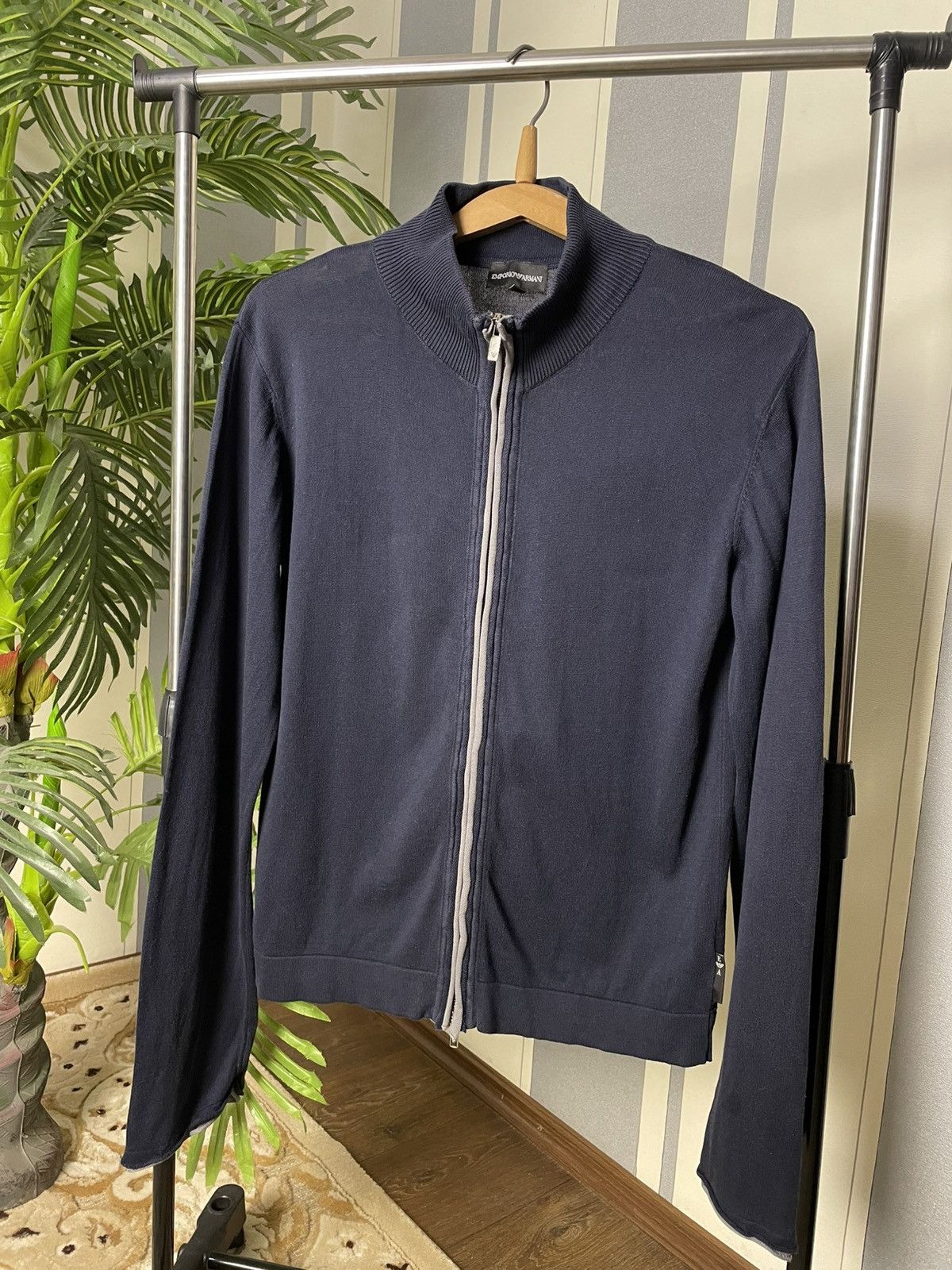 Emporio Armani Emporio Armani Mens Big Logo Zip Sweater Size L Size US L / EU 52-54 / 3 - 2 Thumbnail