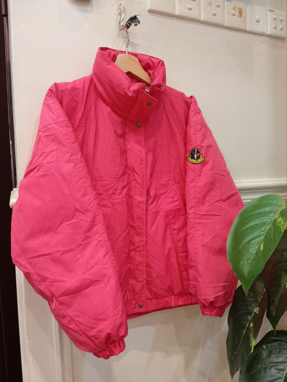 Moncler VINTAGE MONCLER X ASICS SKI DOWN JACKET - DARK PINK Size US M / EU 48-50 / 2 - 1 Thumbnail