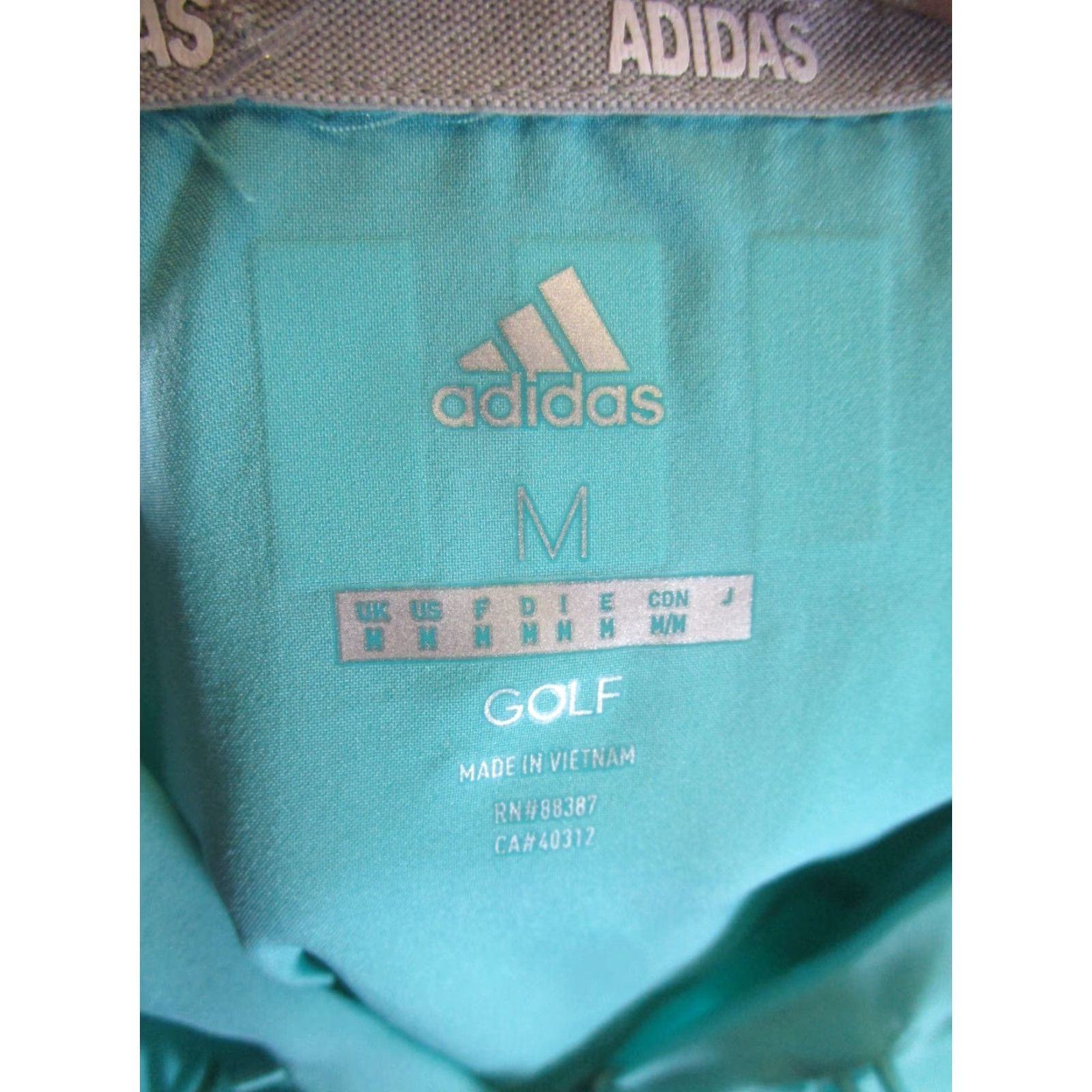Adidas Adidas Jacket Womens Medium Light Blue Lightweight Golf Track Jacket - Blue, Regular, Light Weight, Golf Size M / US 6-8 / IT 42-44 - 7 Thumbnail