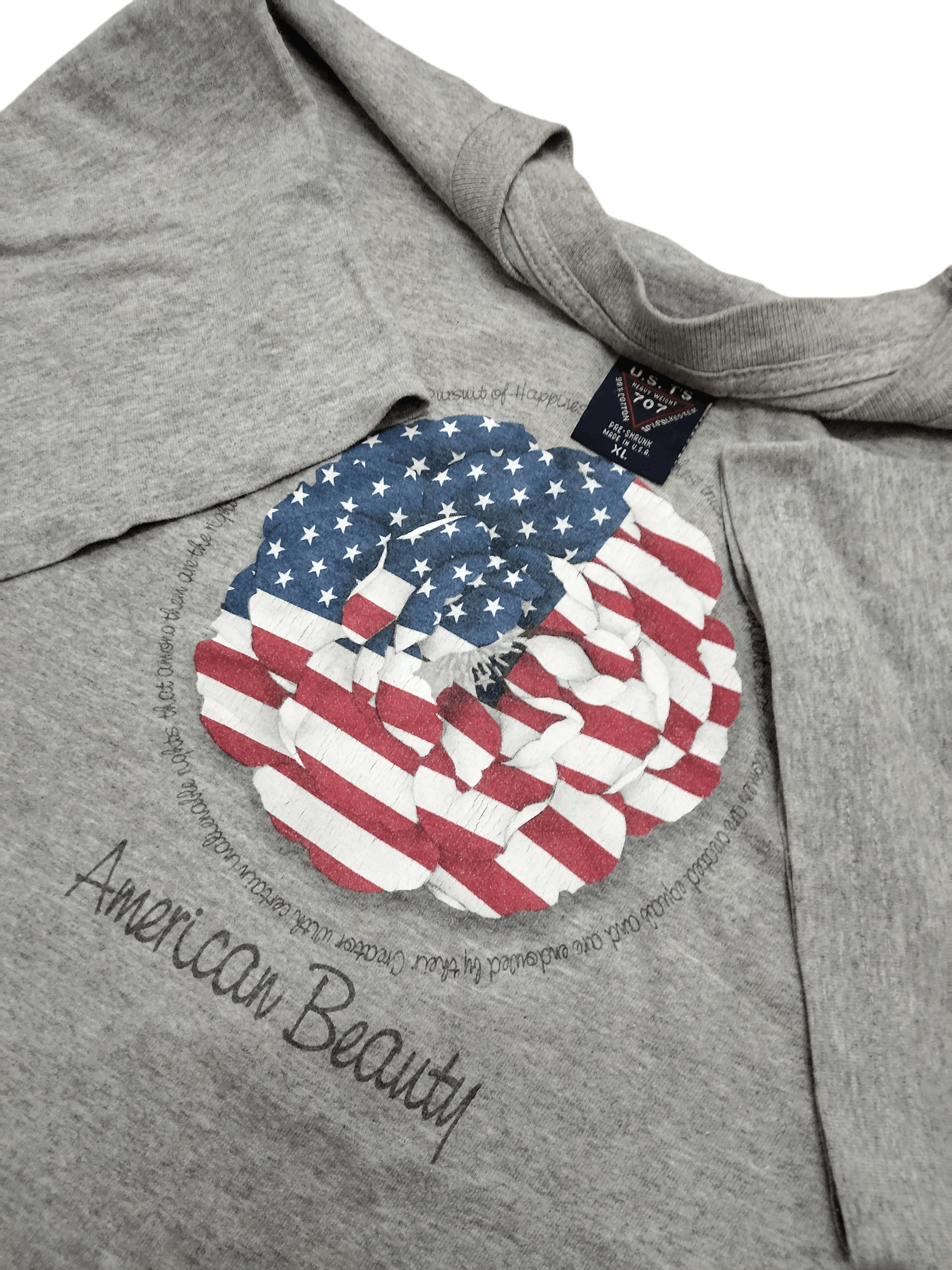 Vintage Vintage 90s American Beauty USA flag graphic t shirt Size US XL / EU 56 / 4 - 3 Thumbnail