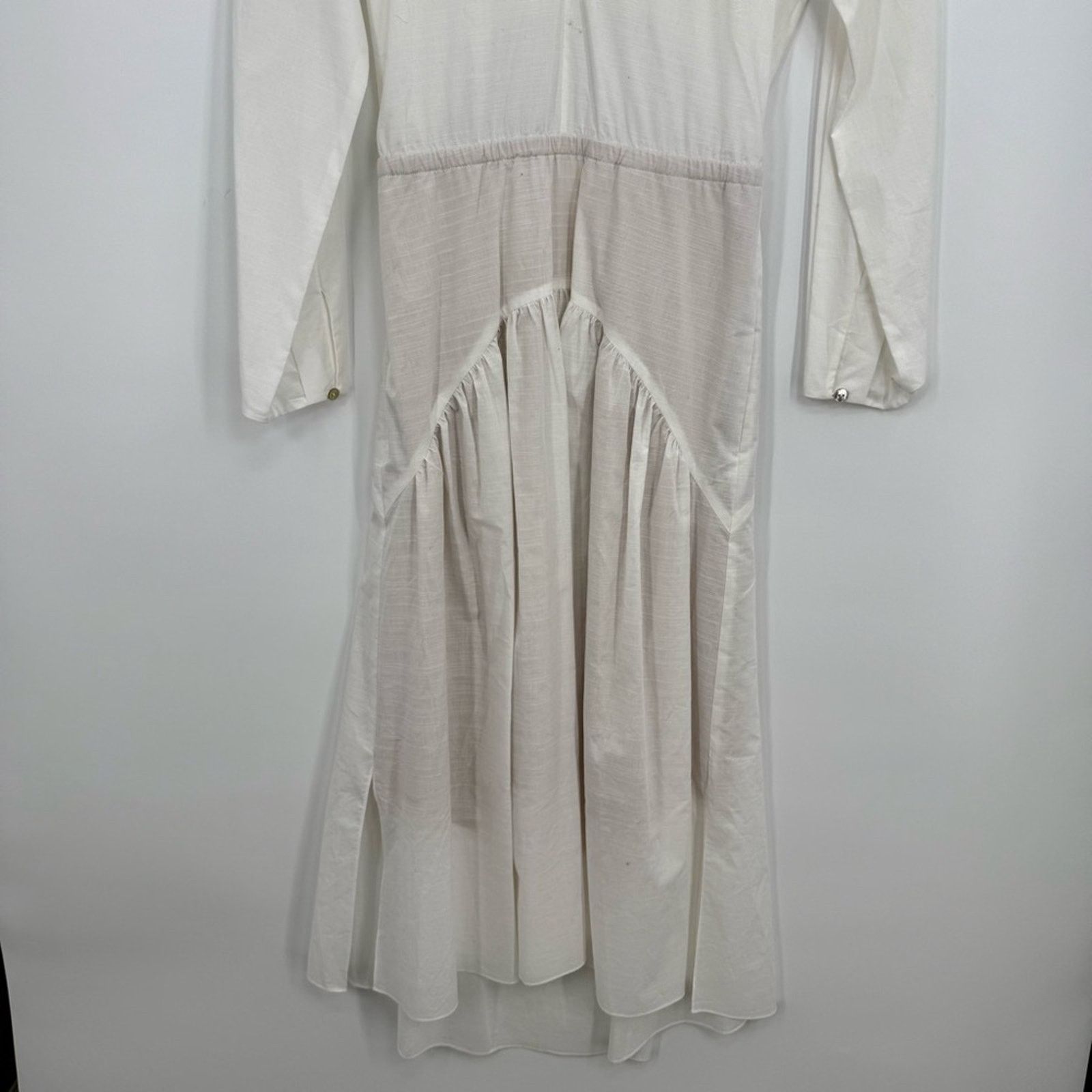 Vince NWT Vince Cutout Slub Cotton Midi Dress Long Sleeve S Size S / US 4 / IT 40 - 7 Thumbnail