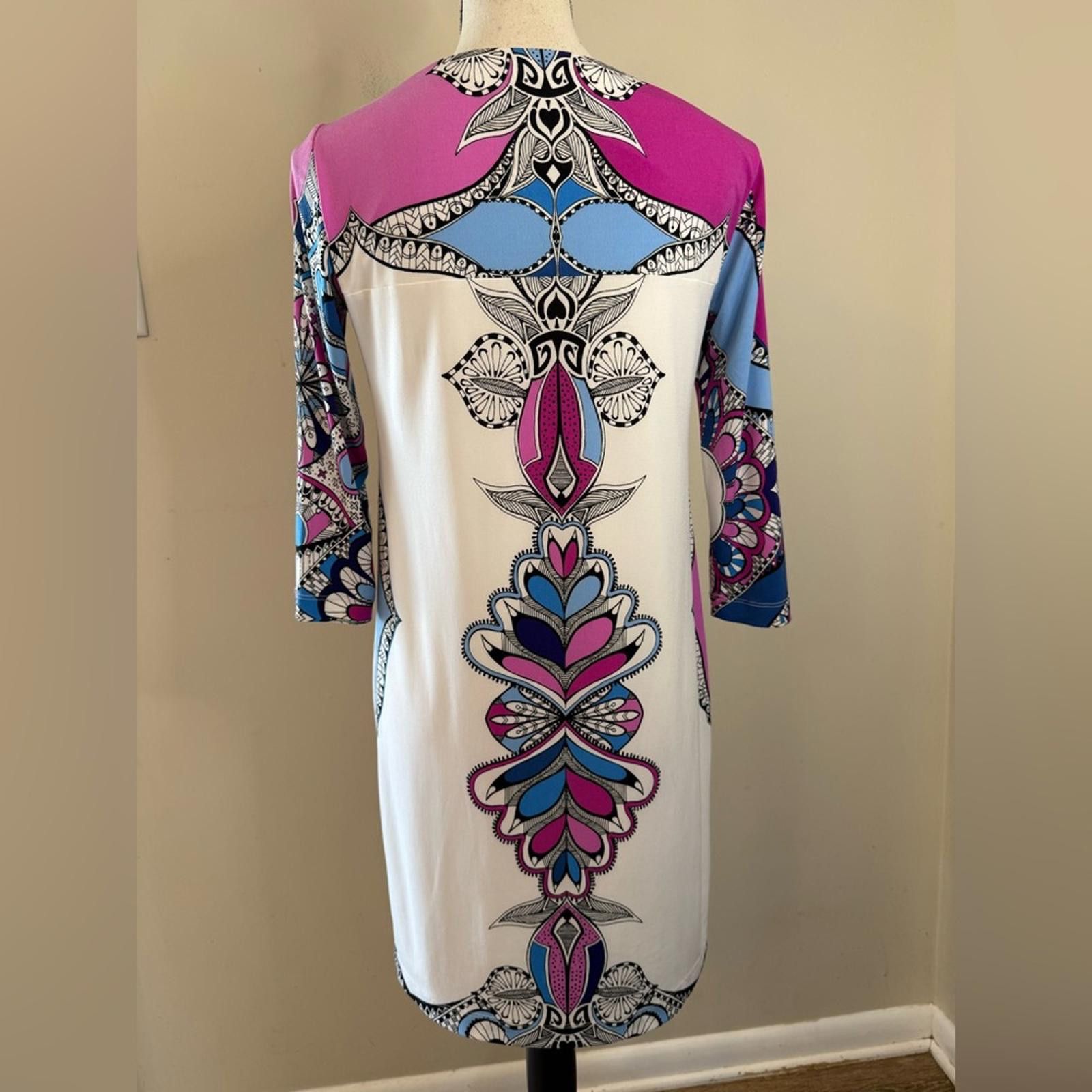 Other Donna Morgan ornate colorful midi sheath dress SZ 2 Size XS / US 0-2 / IT 36-38 - 4 Thumbnail