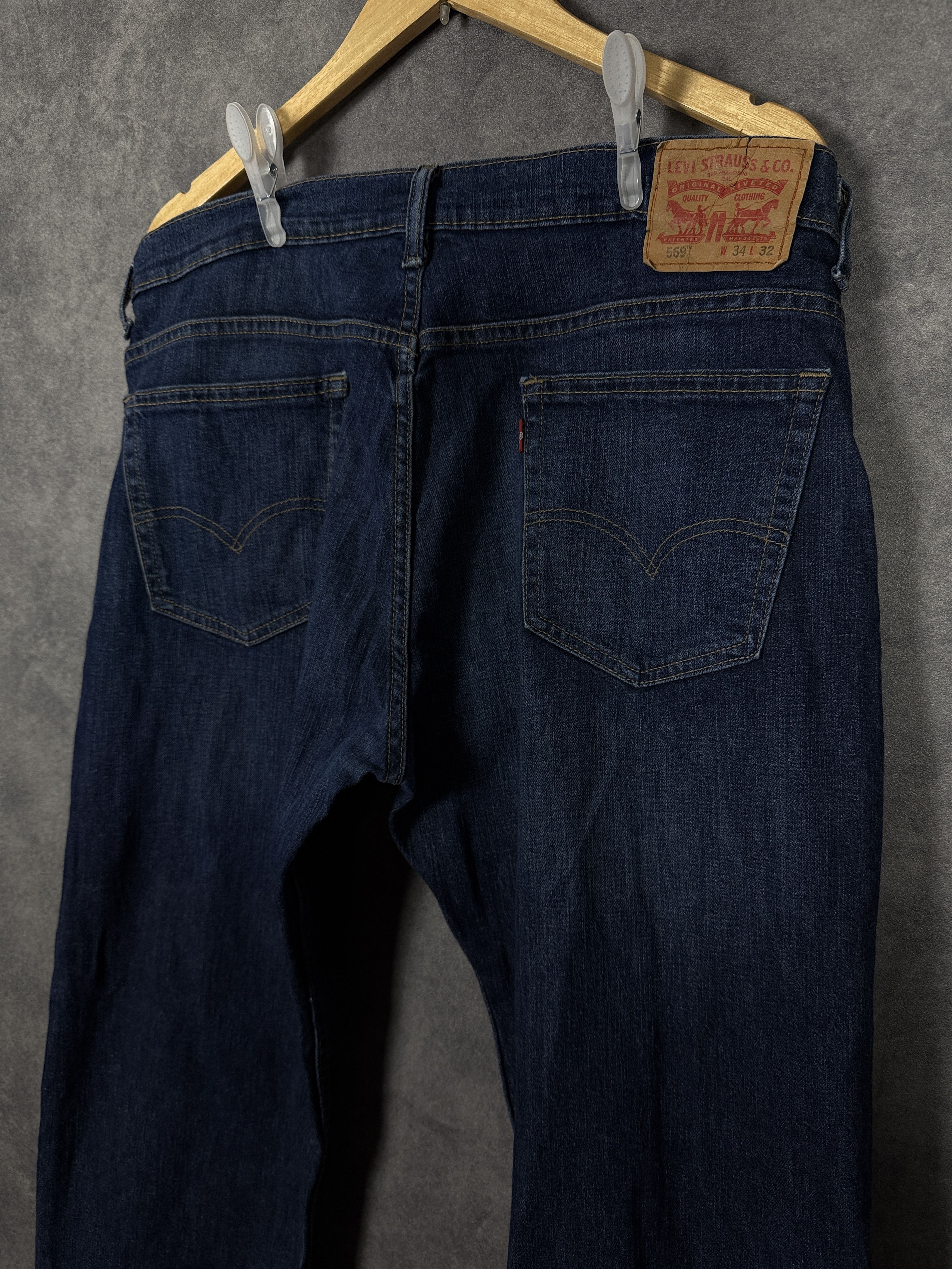 Levi's Levi’s 569 classic jeans denim navy blue button fly wide leg Size US 34 / EU 50 - 2 Thumbnail