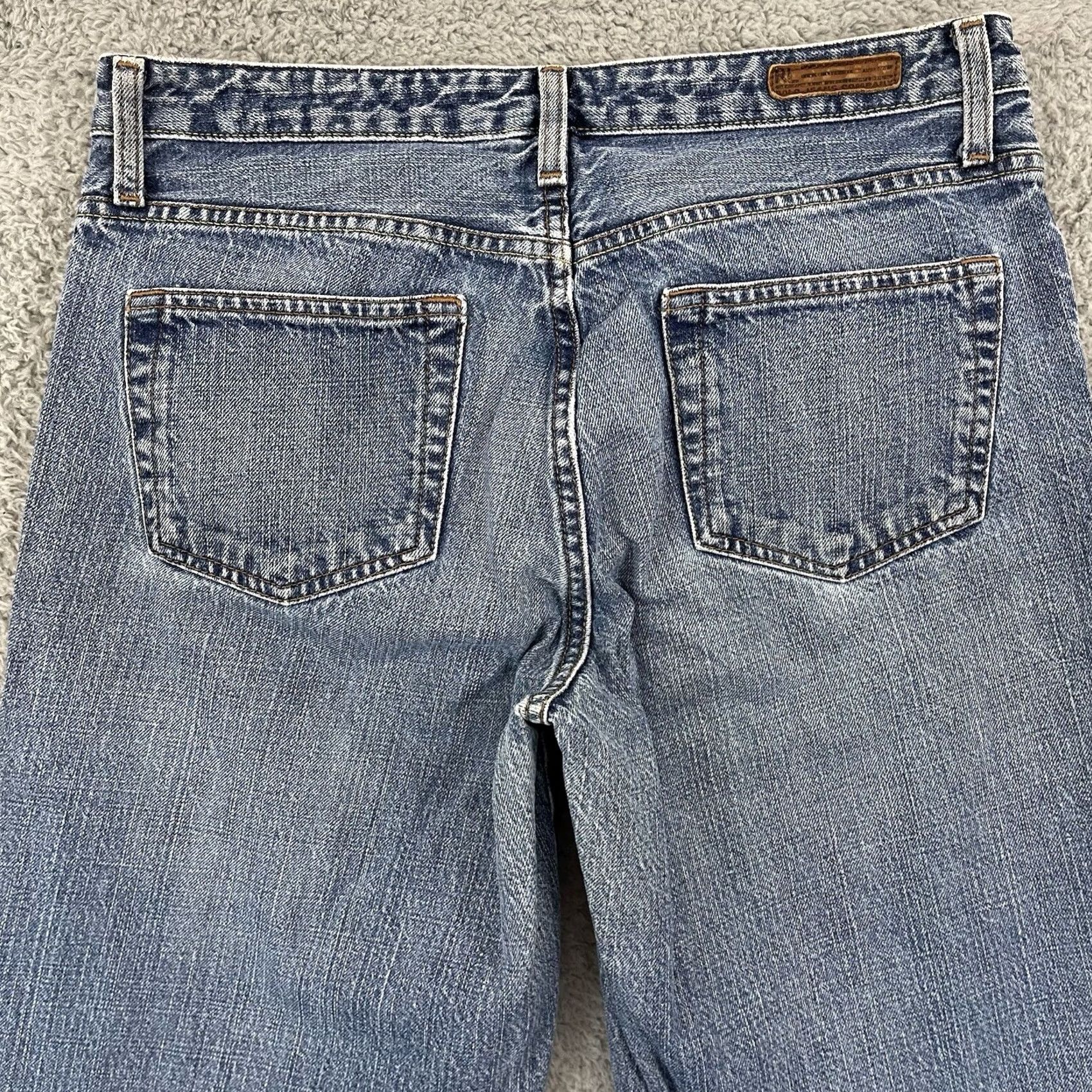 Ralph Lauren VINTAGE Polo Ralph Lauren Jeans Womens 10x30 Blue Classic Fit Denim Straight Y2K Size 32" / US 10 / IT 46 - 7 Thumbnail