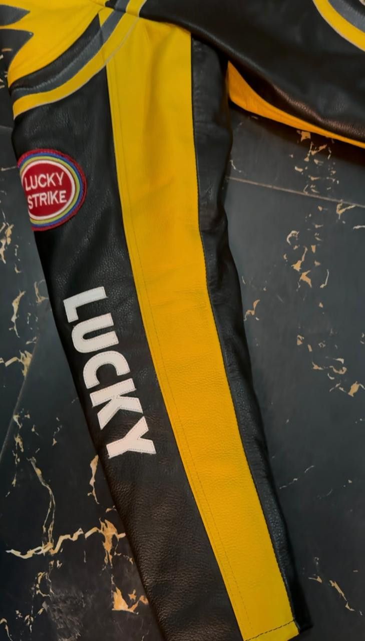 Vintage Vintage Lucky Strike Leather Jacket Size US M / EU 48-50 / 2 - 6 Thumbnail