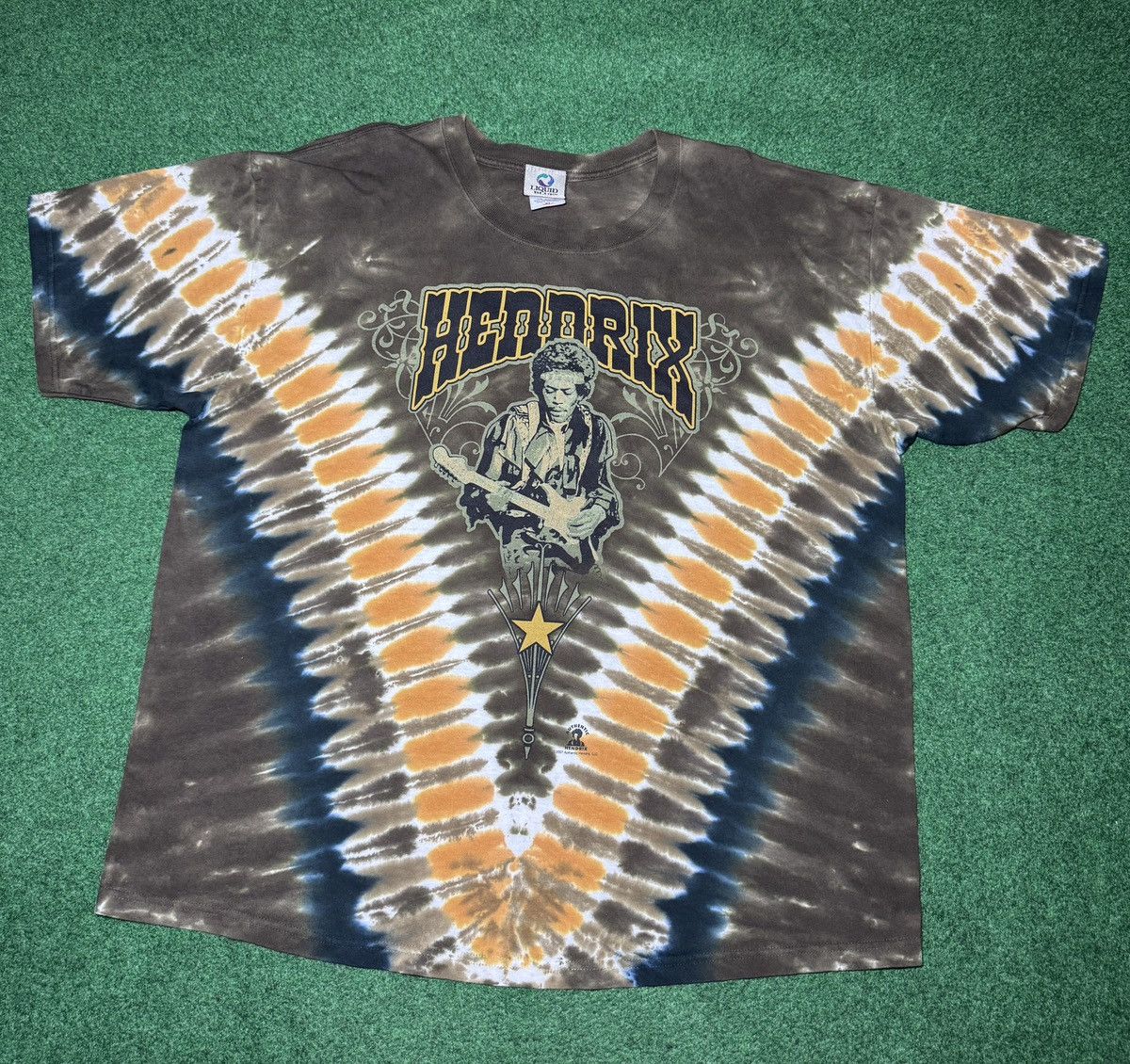 Band Tees Y2K Jimi Hendrix Liquid Blue Kiss The Sky Tie Dye T Shirt Size US XL / EU 56 / 4 - 1 Thumbnail