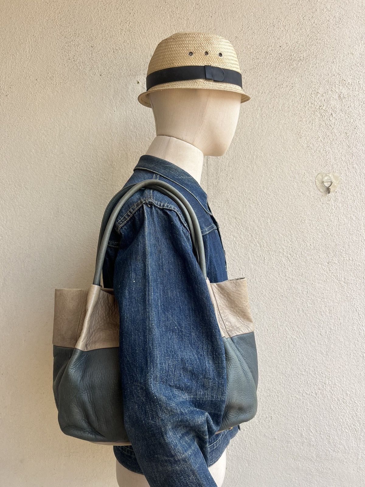 Leather Cledran Japan Faded Patina Leather Mini tote Bag Size ONE SIZE - 1 Thumbnail