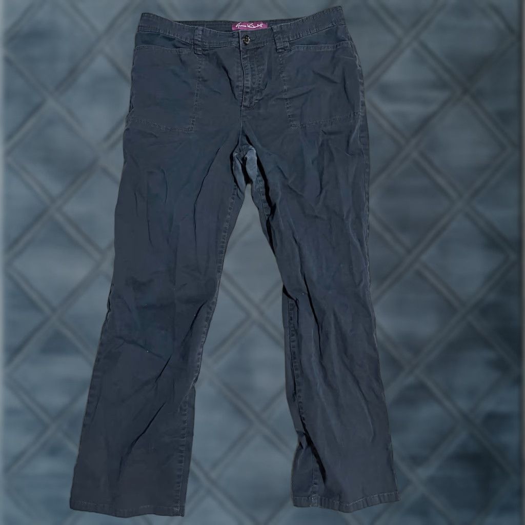 Gloria Vanderbilt VINTAGE Gloria Vanderbilt Pants Chino 14 Black Cotton Blend Regular Size Women Size 36" / US 14 / IT 50 - 1 Thumbnail