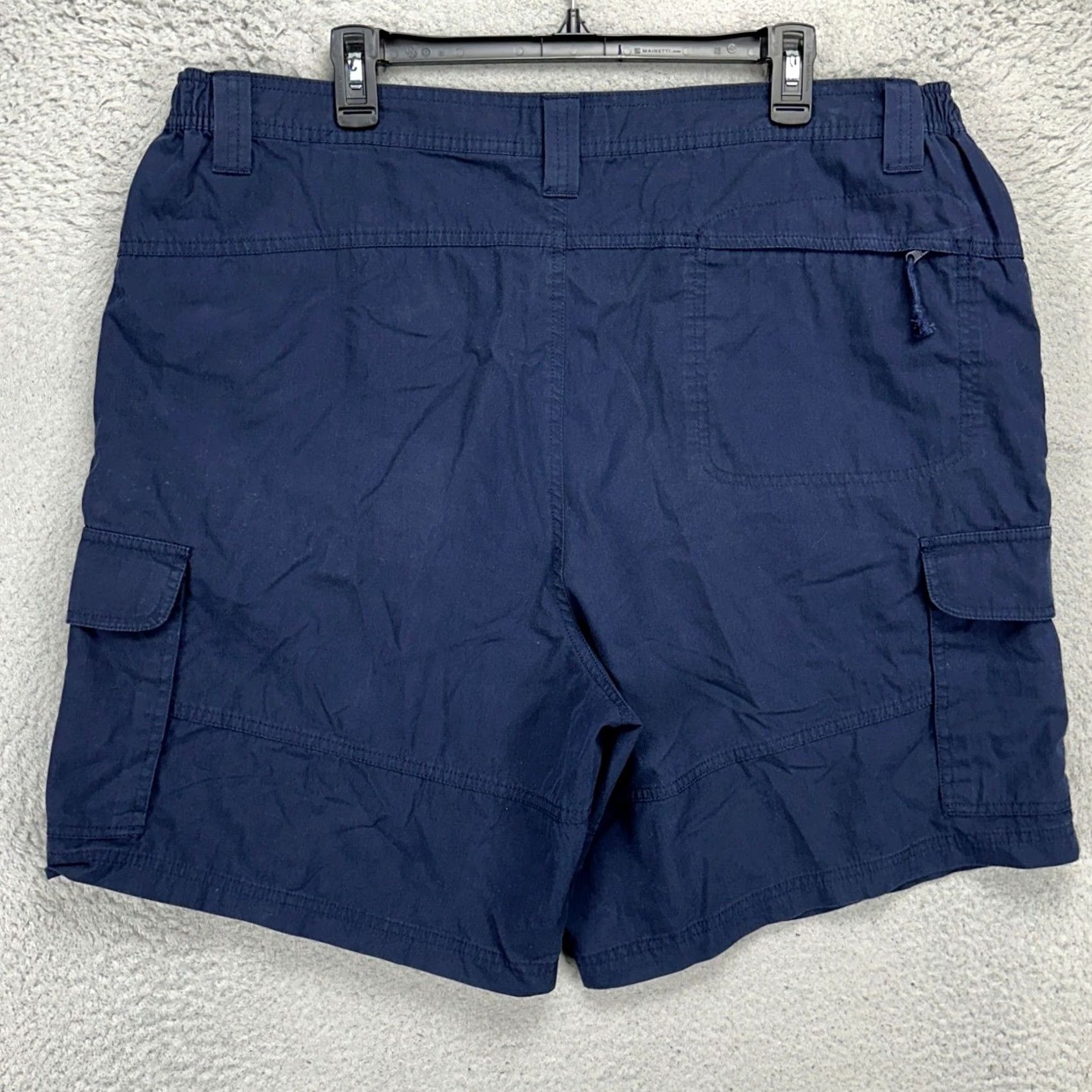 Vintage VINTAGE Covington Men Cargo Shorts 40 Navy Blue Flat Front Stretch Waist Nylon Blend NEW Size US 40 / EU 56 - 2 Thumbnail