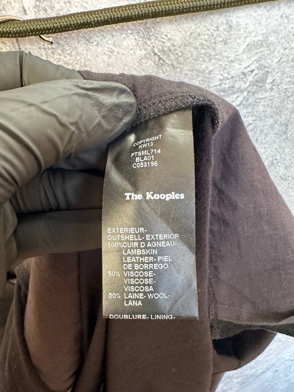 The Kooples The Kooples Lambskin Leather-Panel Zip Cardigan Wool Size L / US 10 / IT 46 - 13 Thumbnail