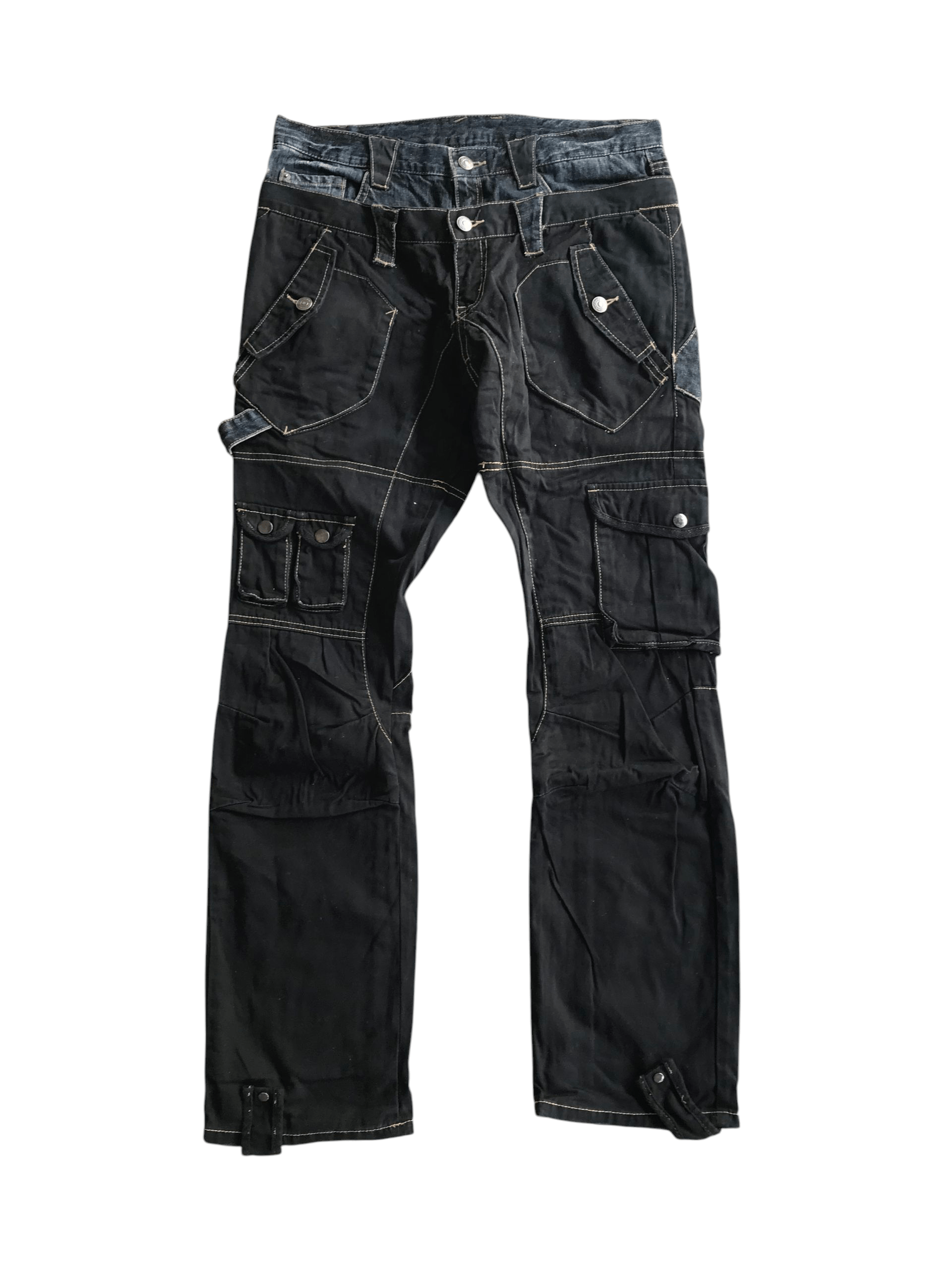 PPFM Y2K PPFM Double Waist Multipocket Cargo Pants Size US 34 / EU 50 - 1 Thumbnail