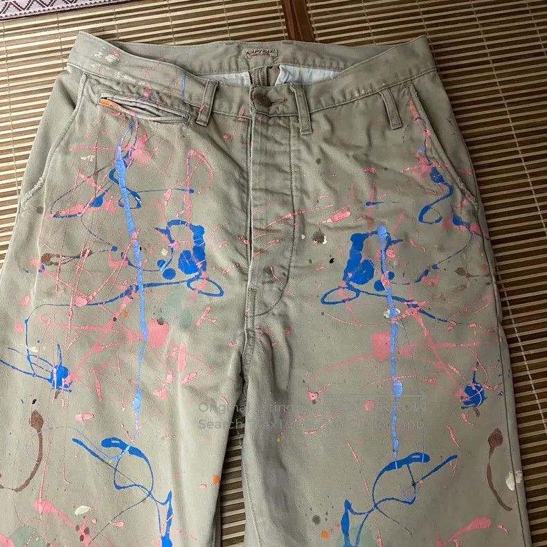 Kapital Kapital Size L Ink-splashing casual pants Size US 36 / EU 52 - 1 Thumbnail