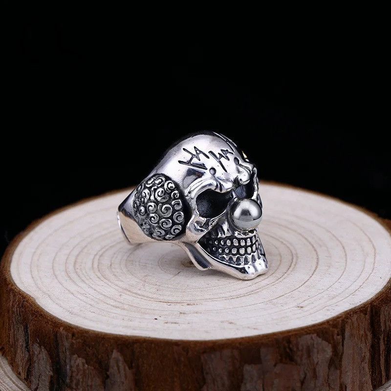 Japanese Brand × Jewelry × Vintage Retro Joker Skull Large Ring Size ONE SIZE - 1 Thumbnail