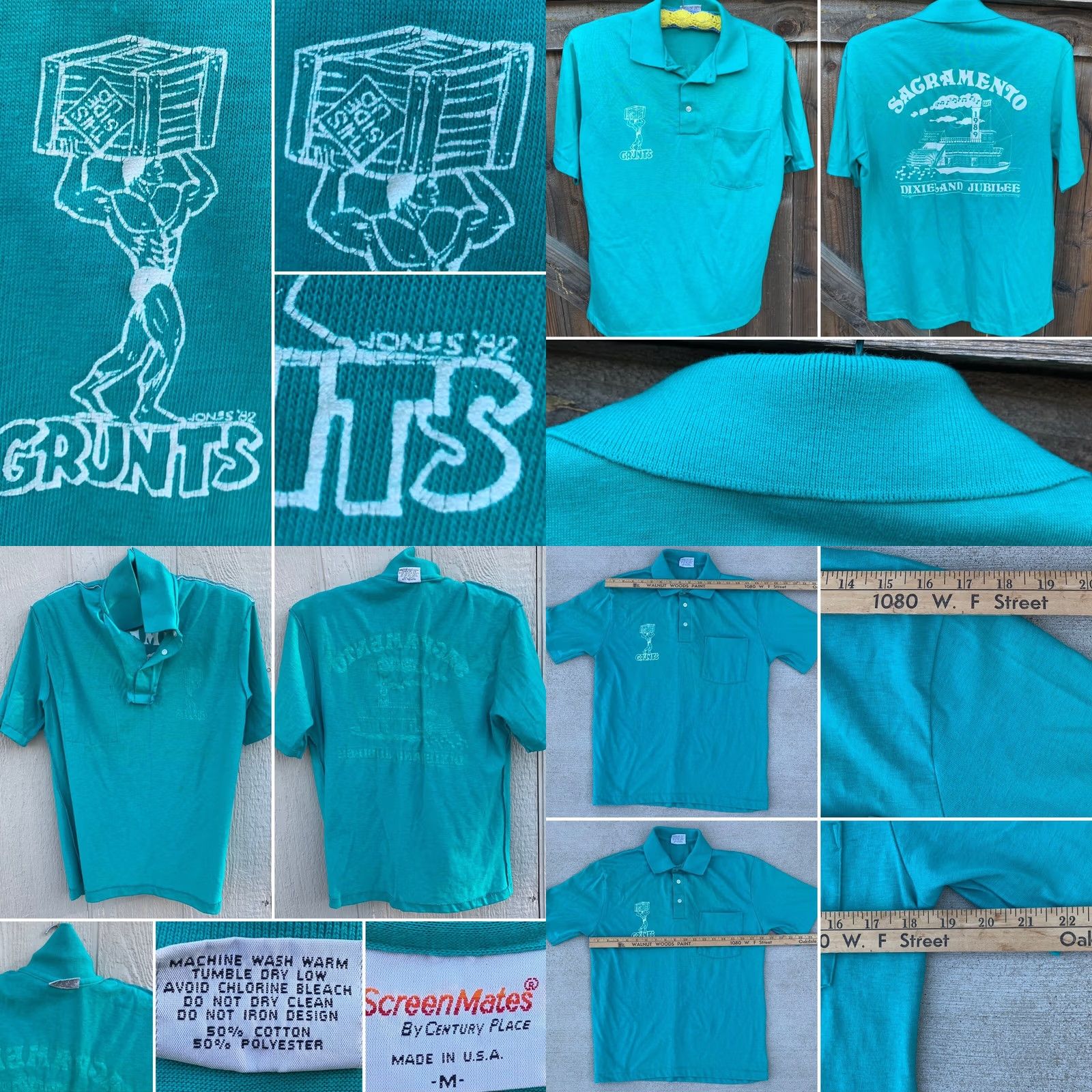 Vintage VINTAGE Grunt’s Sacramento 1989 Dixieland Jubilee pocket polo shirt M Size US M / EU 48-50 / 2 - 8 Thumbnail