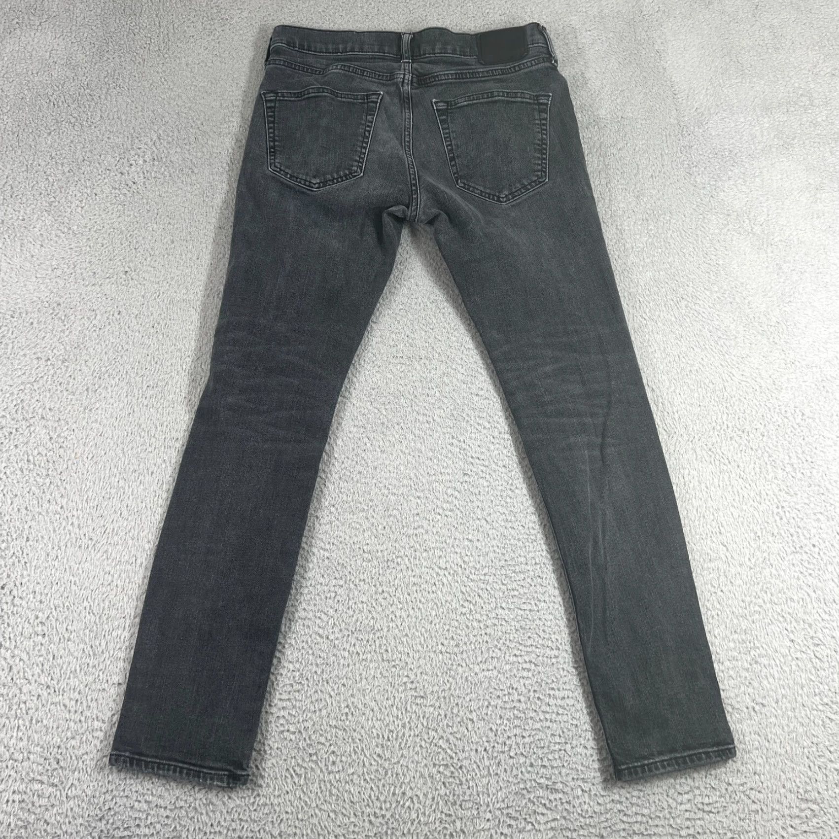 Abercrombie & Fitch ABERCROMBIE & FITCH Jeans Mens Black Felix Slim Stretch Denim 32x29 Regular Inseam 29" Skinny Size US 32 / EU 48 - 6 Thumbnail