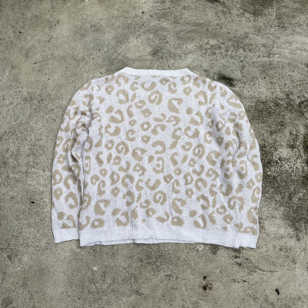 Vintage Vintage Y2K Leopard Print Knit Sweater Oversized Grunge M Size US M / EU 48-50 / 2 - 6 Thumbnail