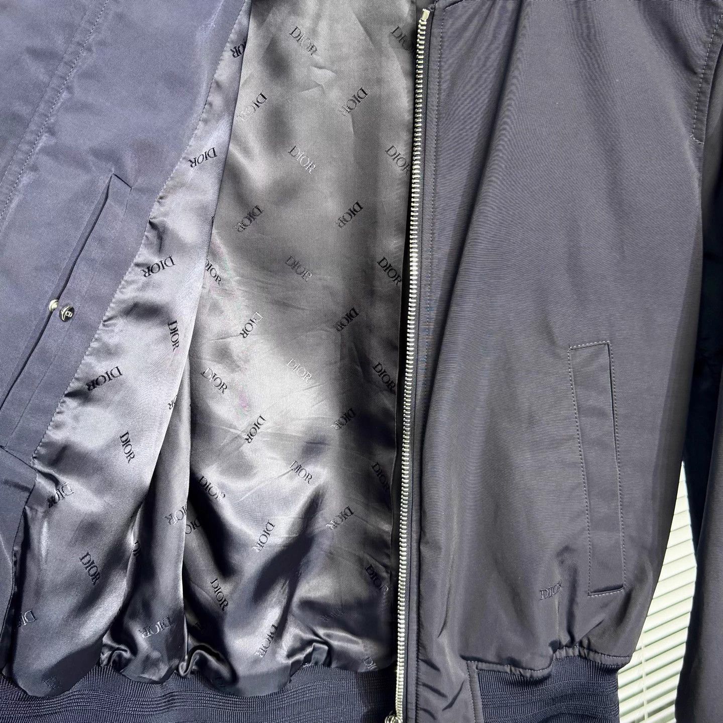 Dior DIOR Pilot Jacket Navy Blue 44 Baseball Collar Size US S / EU 44-46 / 1 - 3 Thumbnail