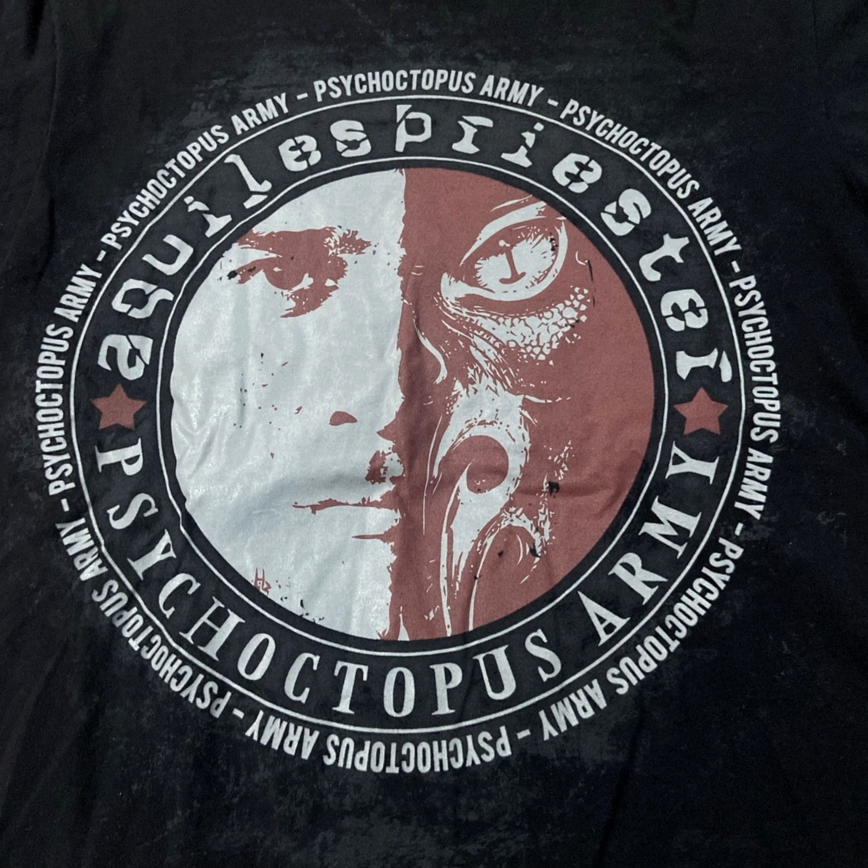 Vintage VINTAGE? No — Original title says Not Vintage. Best: Aquiles Priester/Psychoctopus Army/Hangar T-Shirt Black Medium Size US M / EU 48-50 / 2 - 2 Thumbnail