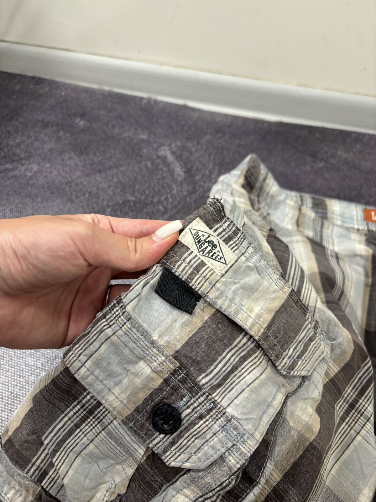 Lee Vintage Lee Checkered Dad Hype American Cargo Shorts Size US 32 / EU 48 - 4 Thumbnail