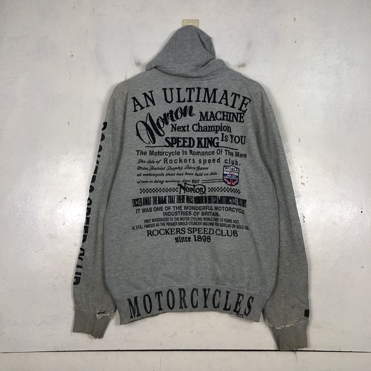 Norton 📌Punk Design Zipper Hoodie Jacket Norton Over Print Design Size US M / EU 48-50 / 2 - 10 Thumbnail
