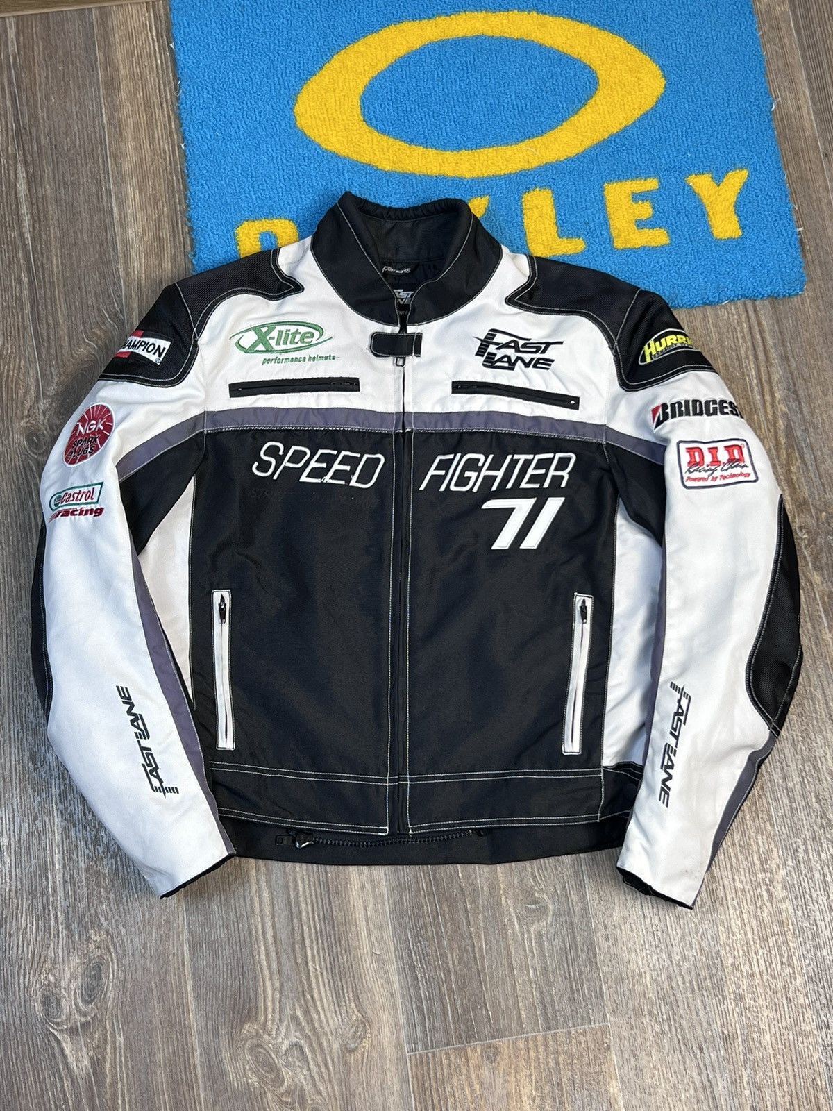 NASCAR Vintage Fast Lane Speed Fighter Black Racing Jacket Size US XL / EU 56 / 4 - 1 Thumbnail