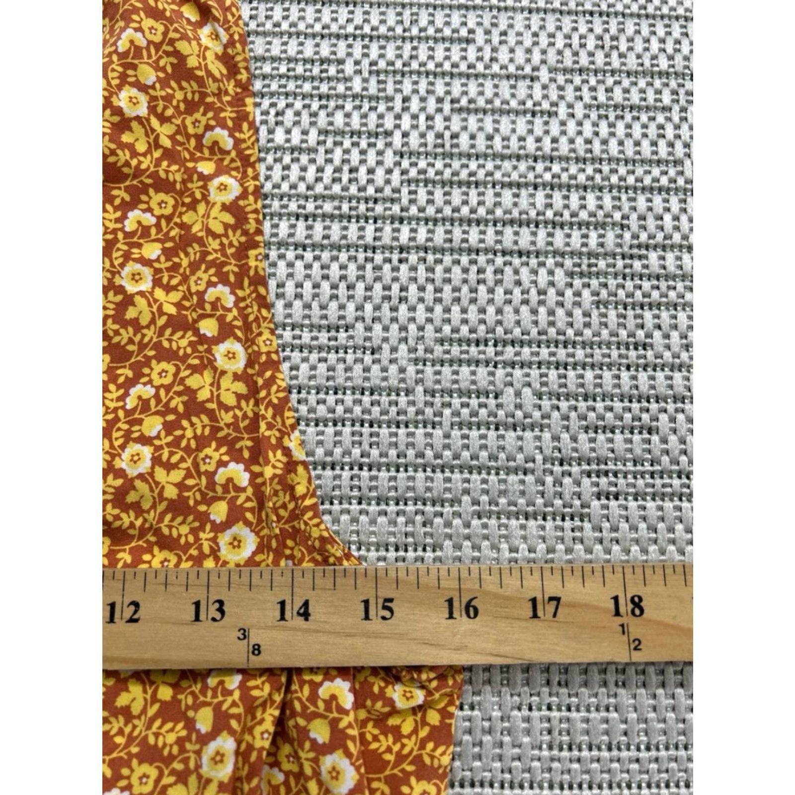 Madewell Madewell Jumpsuit Womens 6 Yellow Brown Floral Sleeveless Round Neck 1 Piece Wide-Leg Casual Party/Cocktail Travel Size 28" / US 6 / IT 42 - 6 Thumbnail