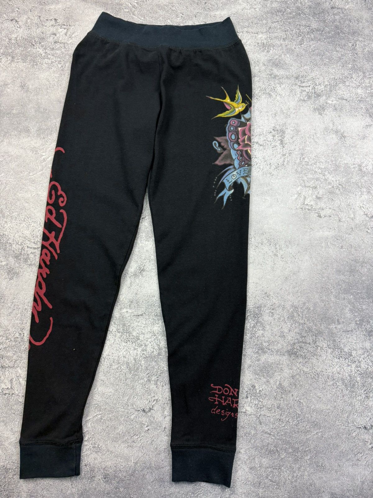 Ed Hardy Ed Hardy by Christian Audigier Black Leggings Y2K Steetwear Size 26" / US 2 / IT 38 - 5 Thumbnail