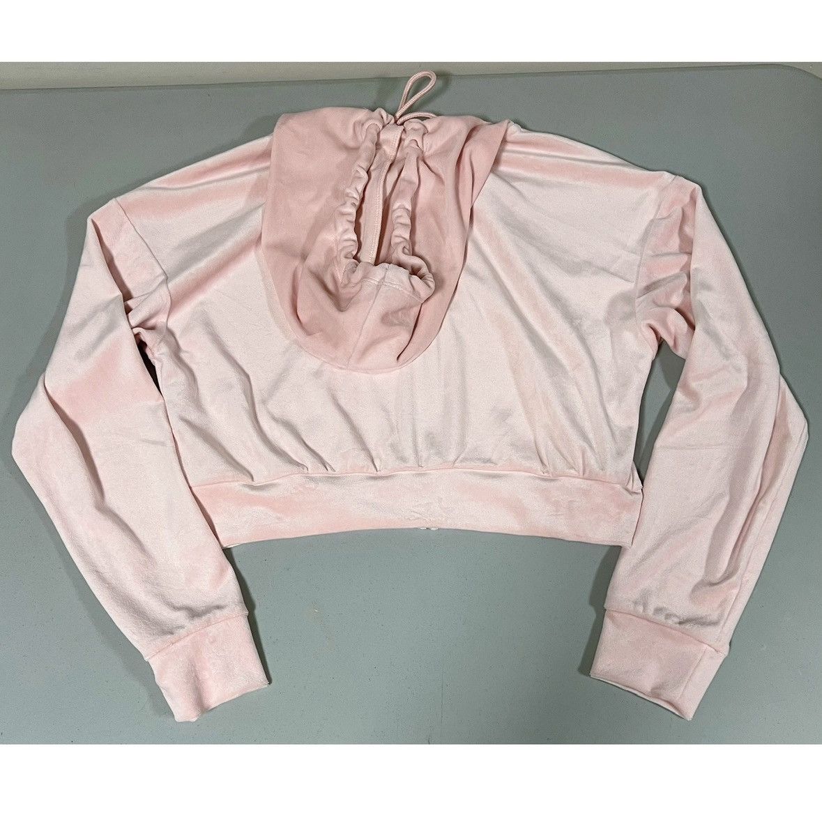 Japanese Brand Pink Pastel Y2K Velour Zipper Sweatshirt Hoodie Size M 👑✨ Size M / US 6-8 / IT 42-44 - 4 Thumbnail