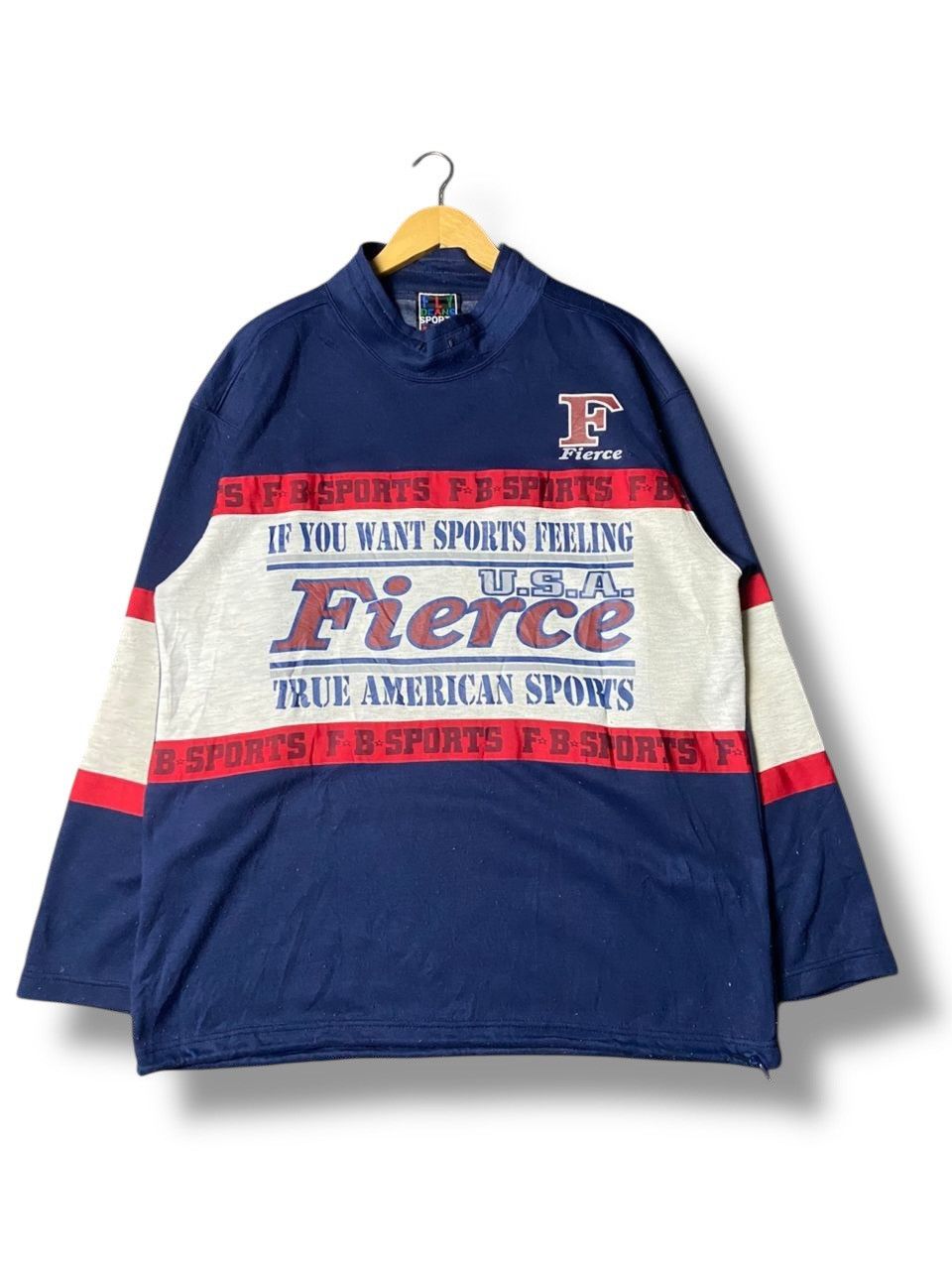 Japanese Brand F.B Sports Fleece Pullover Jacket (171) Size US M / EU 48-50 / 2 - 1 Thumbnail